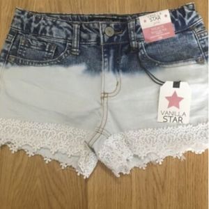 Vanilla Star Youth Girls Ombre Jean Shorts NEW 10